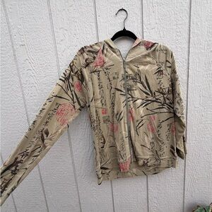 Chico's Beige and Red Printed Jacket